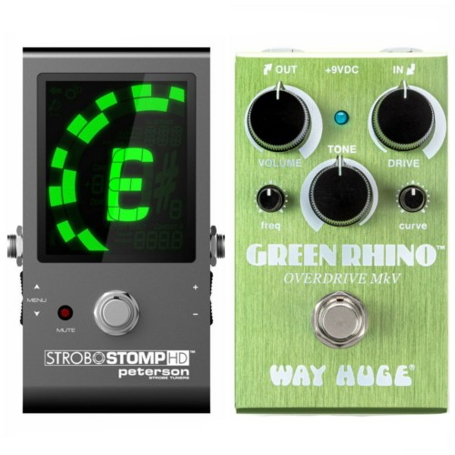 Way Huge WM22 Smalls Green Rhino MK5 + Peterson Strobostomp HD Pedal Tuner Way Huge WM22 Smalls Green Rhino MK5 + Peterson Strobostomp HD Pedal Tuner